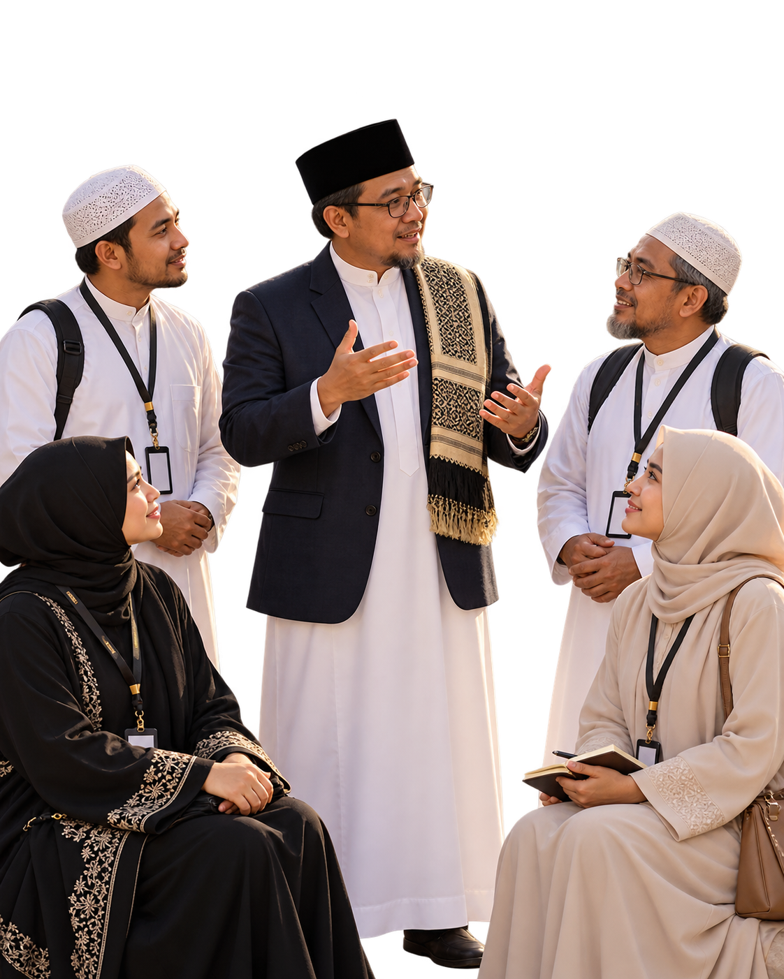Pembimbing dan komunitas Hajj Club berdiskusi bersama
